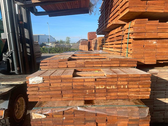 Angelim pedra planken geschaafd 2150-2450x90x21mm (102x) - afbeelding 3 van  3