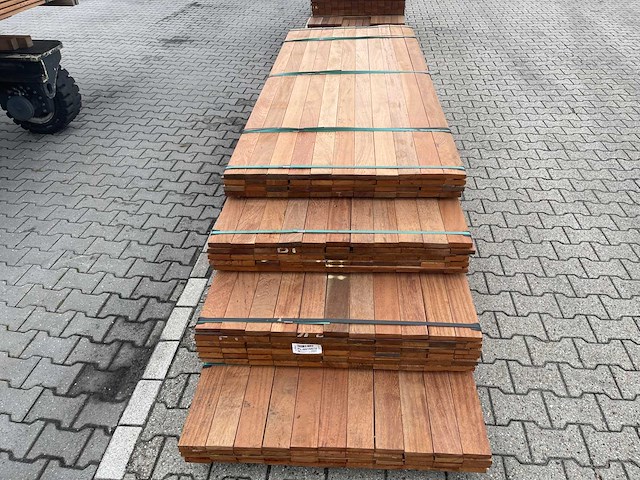 Angelim pedra planken geschaafd 2450-3350x90x21mm (209x) - afbeelding 1 van  3