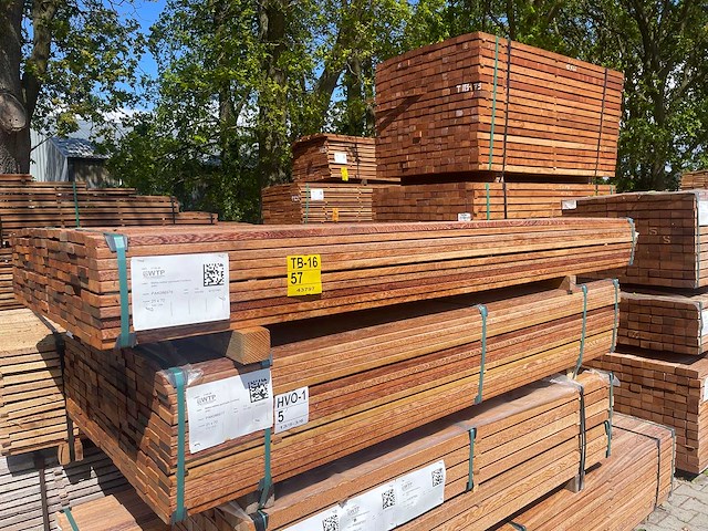 Angelim pedra planken geschaafd 2450x70x21mm (140x) - afbeelding 4 van  4