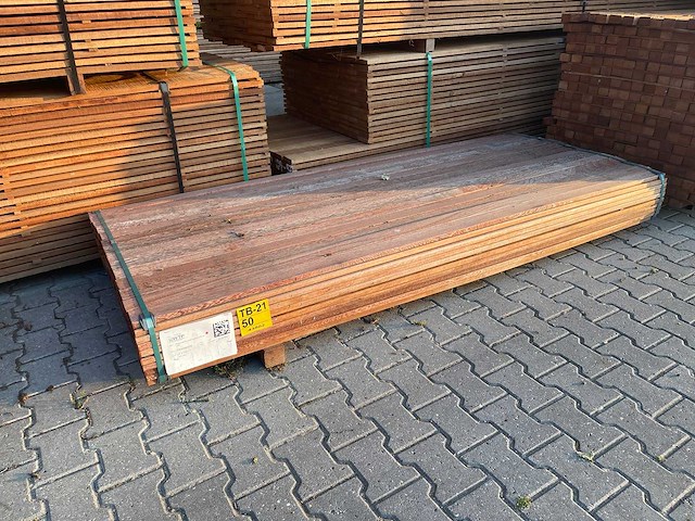 Angelim pedra planken geschaafd 2450x70x21mm (140x) - afbeelding 2 van  3