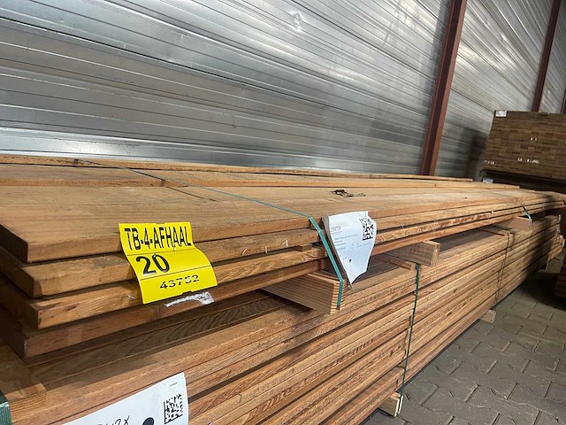 Angelim pedra planken geschaafd 4650x145x21mm (24x) - afbeelding 2 van  3