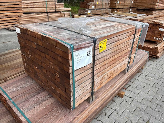 Angelim pedra regels geschaafd 1300x68x45mm (143x) - afbeelding 2 van  2
