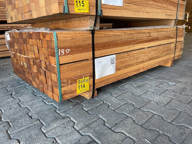 Angelim pedra regels geschaafd 1900x68x45mm (126x) - afbeelding 4 van  4