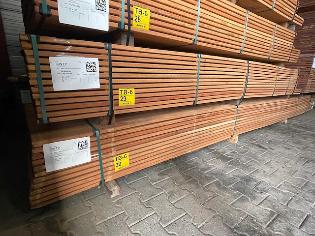 Angelim pedra vlonderplanken 3400-3700x145x21mm (88x) - afbeelding 4 van  4