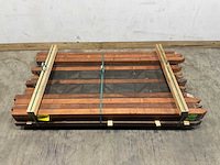 Angelim vermelho hardhouten paal geschaafd 200x6,8x6,8 cm (27x) - afbeelding 1 van  5