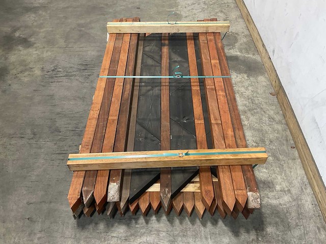 Angelim vermelho hardhouten paal geschaafd 200x6,8x6,8 cm (27x) - afbeelding 3 van  5