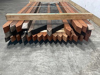 Angelim vermelho hardhouten paal geschaafd 200x6,8x6,8 cm (27x) - afbeelding 6 van  7