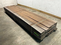 Angelim vermelho hardhouten plank gezaagd 400x19,5x3 cm (15x) - afbeelding 1 van  7