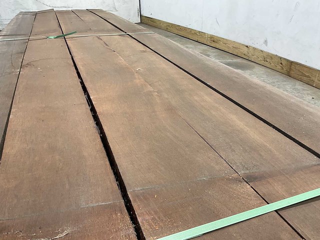 Angelim vermelho hardhouten plank gezaagd 400x19,5x3 cm (15x) - afbeelding 3 van  7