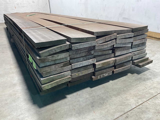 Angelim vermelho hardhouten plank gezaagd 400x19,5x3 cm (15x) - afbeelding 4 van  7