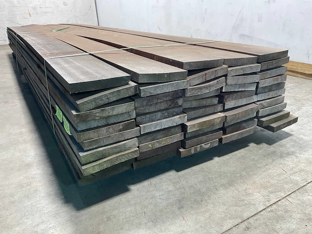 Angelim vermelho hardhouten plank gezaagd 400x19,5x3 cm (15x) - afbeelding 4 van  7