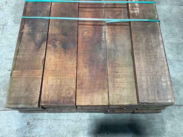 Angelim vermelho hardhouten plank gezaagd 400x20x4 cm (10x) - afbeelding 5 van  9