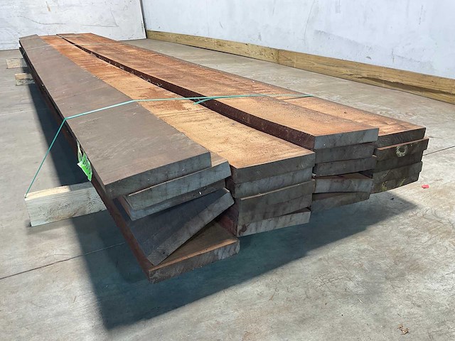 Angelim vermelho hardhouten plank gezaagd 450x19,5x3 cm (20x) - afbeelding 5 van  6