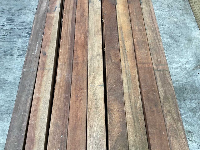 Angelim vermelho hardhouten regel - 350x9x4,5 cm (26x) - afbeelding 3 van  5