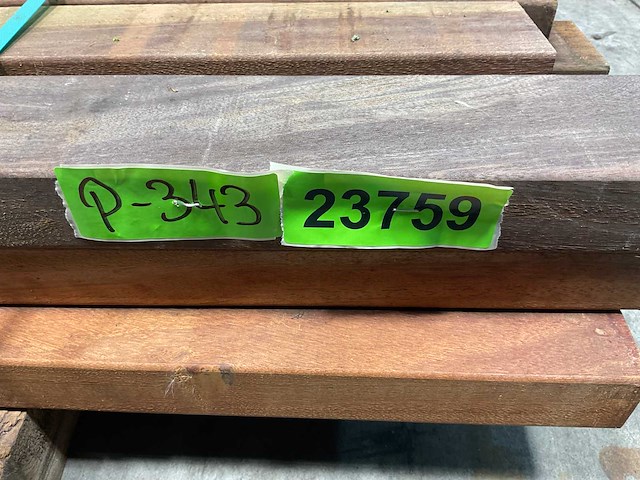 Angelim vermelho hardhouten regel - 350x9x4,5 cm (26x) - afbeelding 5 van  5