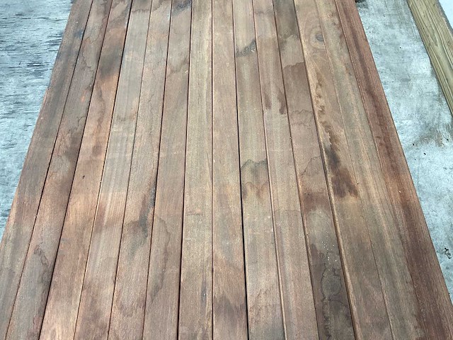 Angelim vermelho hardhouten regel - 500x6,8x4,5 cm (14x) - afbeelding 2 van  6