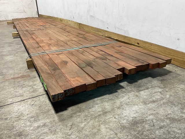 Angelim vermelho hardhouten regel - 500x6,8x4,5 cm (14x) - afbeelding 3 van  5