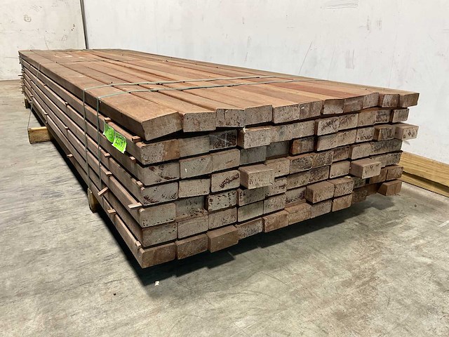 Angelim vermelho hardhouten regel vlak geschaafd - 300x9x4,5 cm (25x) - afbeelding 5 van  7