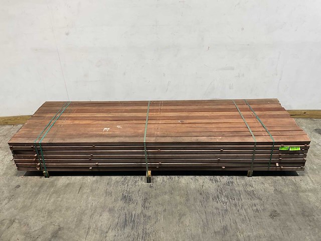 Angelim vermelho hardhouten regel vlak geschaafd - 300x9x4,5 cm (25x) - afbeelding 2 van  5