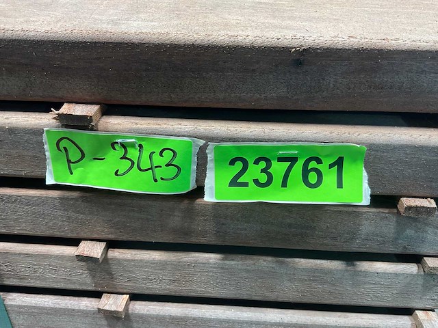 Angelim vermelho hardhouten regel vlak geschaafd - 300x9x4,5 cm (25x) - afbeelding 5 van  5