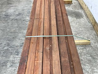 Angelim vermelho hardhouten regel vlak geschaafd - 350x9x4,5 cm (21x) - afbeelding 3 van  6