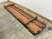 Angelim vermelho hardhouten regel vlak geschaafd - 350x9x4,5 cm (21x) - afbeelding 1 van  7