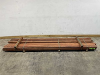 Angelim vermelho hardhouten regel vlak geschaafd - 350x9x4,5 cm (21x) - afbeelding 2 van  7