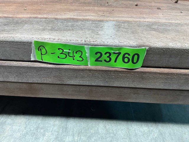 Angelim vermelho hardhouten regel vlak geschaafd - 350x9x4,5 cm (32x) - afbeelding 6 van  6