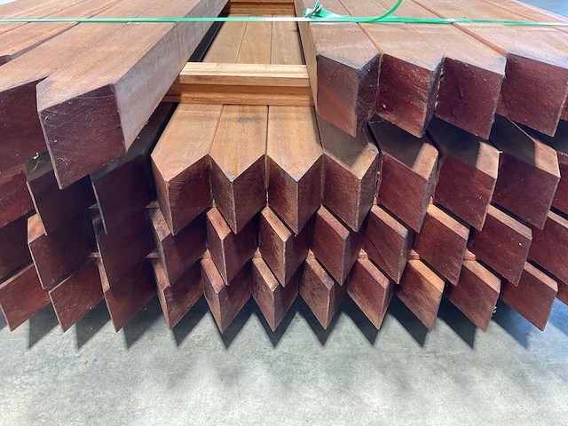 Angelim vermelho paal gepunt en geschaafd 350x6,8x6,8 cm (30x) - afbeelding 8 van  11