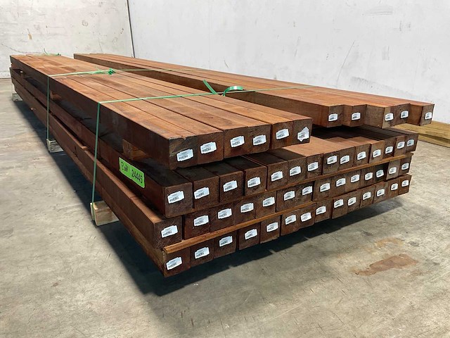 Angelim vermelho paal gepunt en geschaafd 350x6,8x6,8 cm (30x) - afbeelding 10 van  11