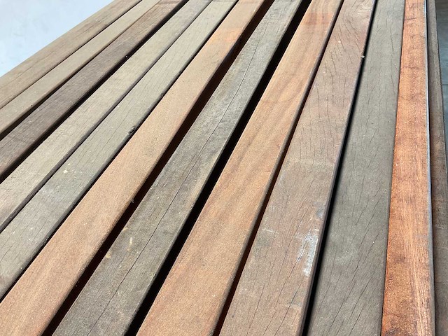 Angelim vermelho regel geschaafd 245x7x4,5 cm (50x) - afbeelding 3 van  7