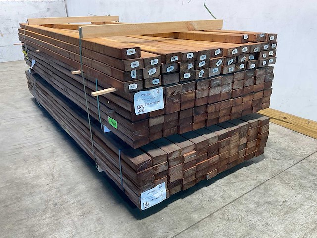 Angelim vermelho regel geschaafd 250x9x4,5 cm (50x) - afbeelding 5 van  7