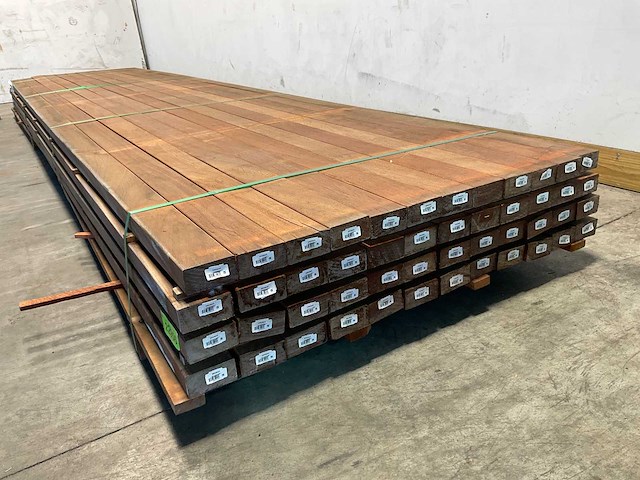 Angelim vermelho regel geschaafd 450x9x4,5 cm (20x) - afbeelding 4 van  6