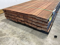 Angelim vermelho regel geschaafd 450x9x4,5 cm (20x) - afbeelding 3 van  5