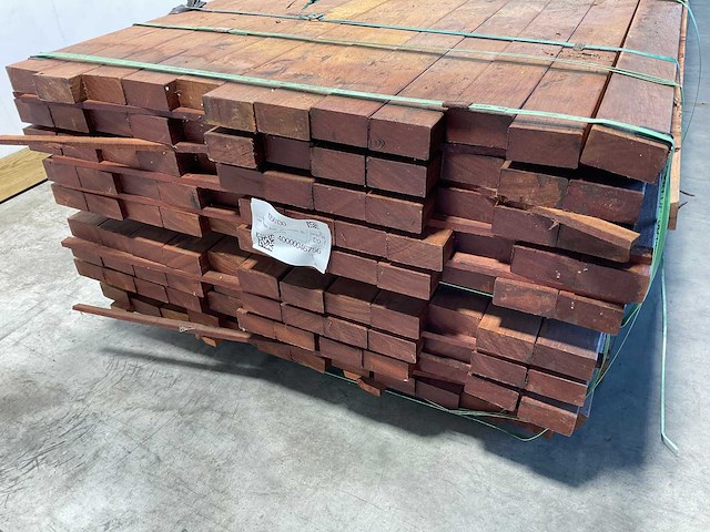 Angelim vermelho regel geschaafd 500x9x4,5 cm (20x) - afbeelding 3 van  6