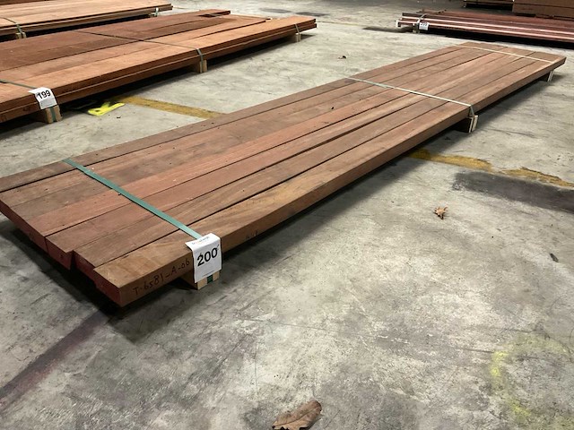 Angelim vermelho regels geschaafd 45x90 mm (7x) - afbeelding 1 van  6