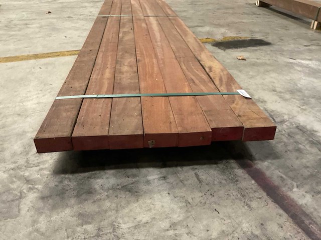 Angelim vermelho regels geschaafd 45x90 mm (7x) - afbeelding 2 van  6