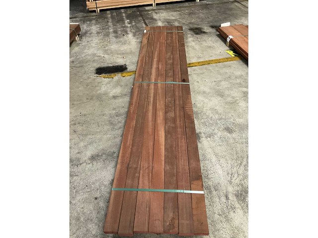 Angelim vermelho regels geschaafd 45x90 mm (7x) - afbeelding 5 van  6