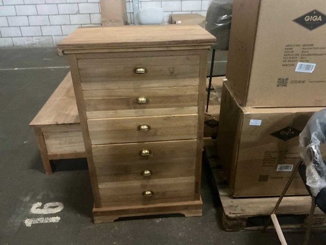 Angelique teak ladenkast 76,5x 53,5cm - afbeelding 2 van  3