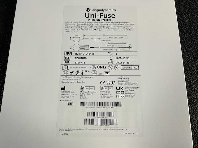 Angidynamics - uni 5fx135cmx20cm unifuse system(per 1st) (12x) - afbeelding 4 van  4