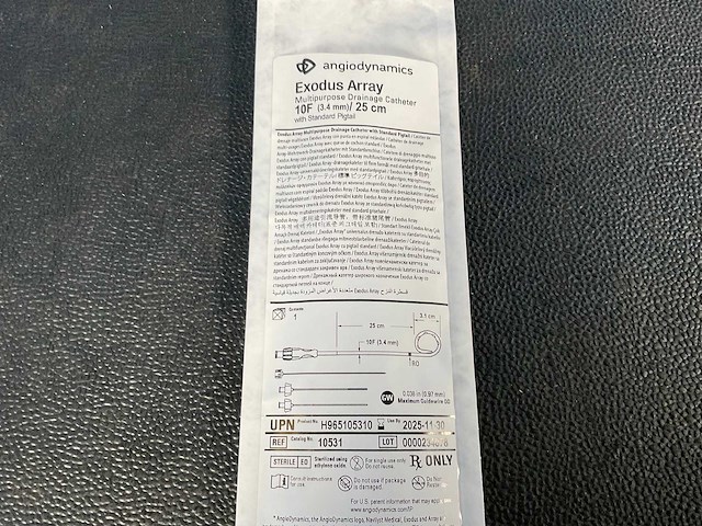 Angiodynamics - multipropose drainage catheter 10f 25 cm std loop w/ radiopaqua marker band pg (per 5 st.) (4x) - afbeelding 2 van  4