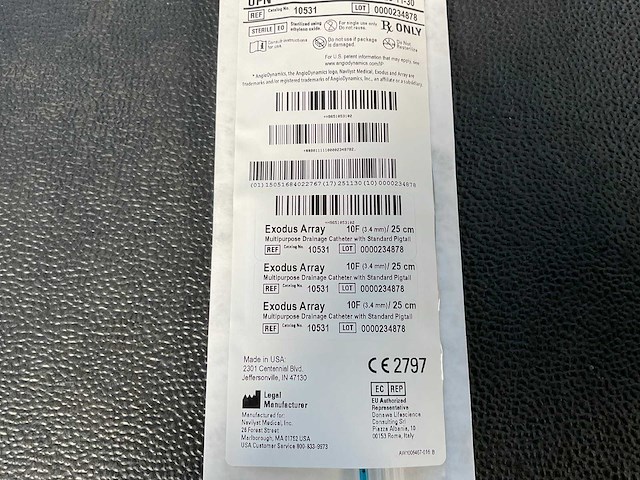 Angiodynamics - multipropose drainage catheter 10f 25 cm std loop w/ radiopaqua marker band pg (per 5 st.) (4x) - afbeelding 3 van  4