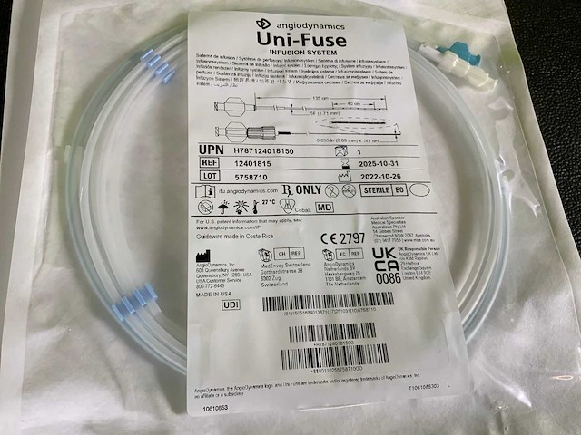 Angiodynamics uni-fuse 5f 135x40 cm infusion system (3x) - afbeelding 3 van  4