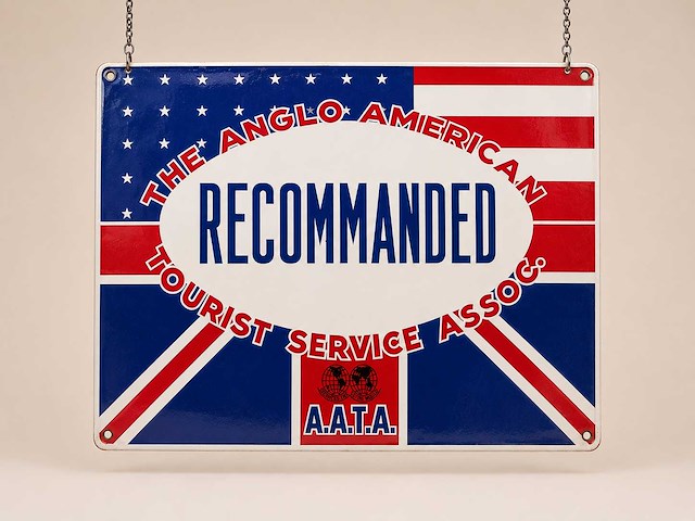 Anglo american tourist service association reclamebord - afbeelding 1 van  1