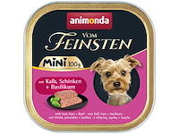 Animonda kalfsvlees, ham & basilicum hondenvoer - 100g (128x) - afbeelding 1 van  5