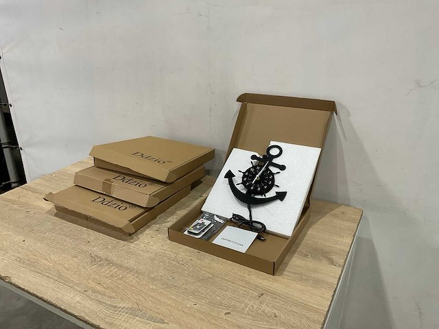 Anker - wandklok (4x) - afbeelding 1 van  6