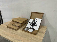 Anker - wandklok (4x) - afbeelding 1 van  6