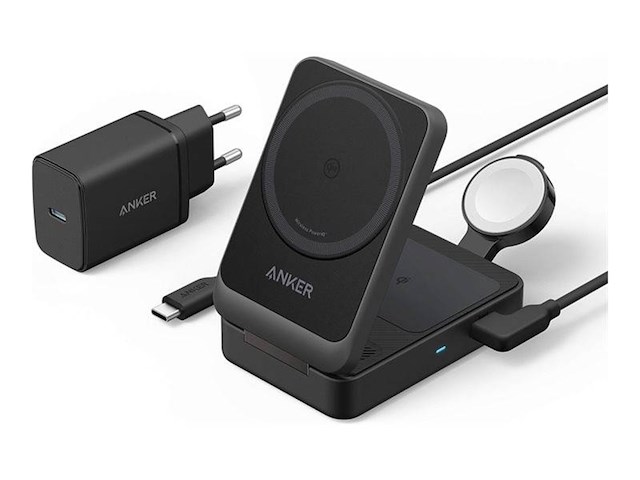 Anker maggo 3in1 oplaadstation qi2 gecertificeerd 15w - afbeelding 2 van  3