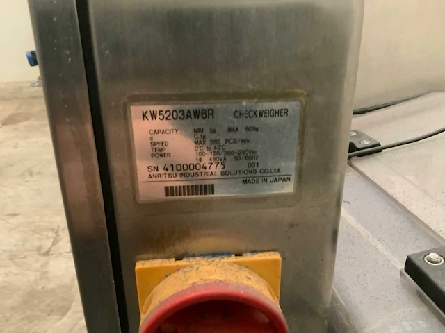 Anritsu kw5203aw6r checkweigher - afbeelding 7 van  7