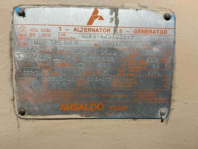 Ansaldo - m2b 3142dao3217 - power generator - afbeelding 2 van  15